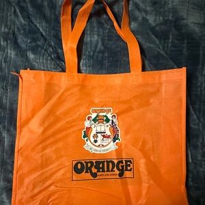 Orage Vibrant Orange Tote with Logo
